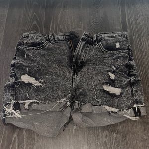 Black Denim Jean Shorts